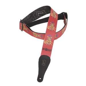  Levys Leathers 2 Polyester Guitar Strap with Rat Fink Art 