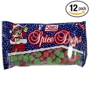 Shari Candies Red & Green Spice Drops, 20 Ounce Bags (Pack of 12)
