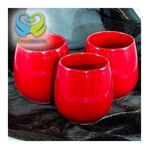 Red Ceramic Cups 6pc/Pack Grocery & Gourmet Food