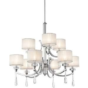  Parker Point Collection 9 Light 36 Chrome Chandelier with 