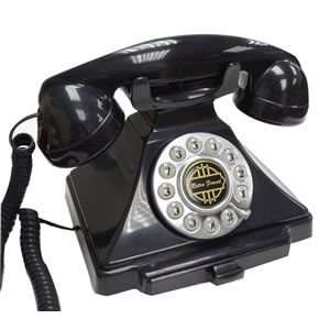  Classic Brittany Desk Phone Black Electronics
