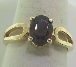 Ladies 14k Yellow Gold Garnet Fashion Gemstone Ring 1ct  