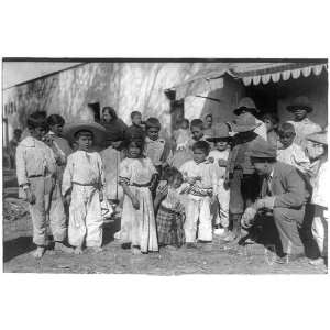  Aztec Indian children,clothing,hats,buildings,Indians 