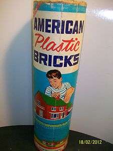 vintage American Plastic building bricks set no. 715 OLD  not legos 