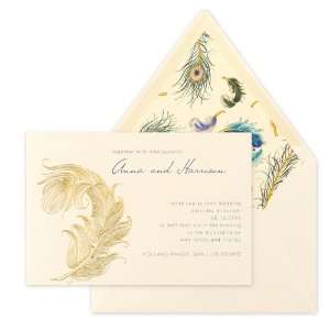  Pluma Invitation with Cream Swiss Envelope by BRIDES 
