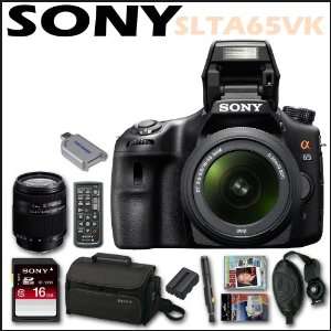 Sony DSLR SLTA65VK 24.3MP Digital SLR Camera & 18 55MM Lens + 18 250MM 