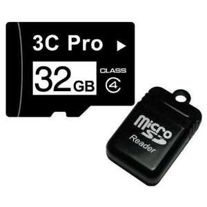  3C Pro 32GB 32G Class 4 C4 microSD microSDHC SDHC Card 