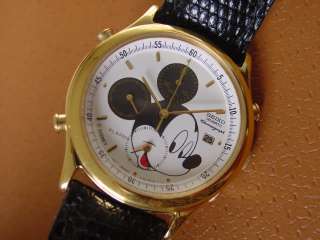 Vintage Seiko Mickey Mouse Chronograph Watch  7T32 6E99 