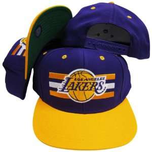 Los Angeles Lakers Purple/Gold Two Tone Snapback Adjustable Plastic 