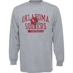  Oklahoma Sooners Grey Football Program Long Sleeve T Shirt 