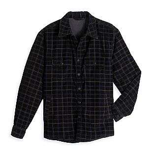 Fleece Lined Corduroy Plaid Shirt Jacket  Covington Clothing Mens 