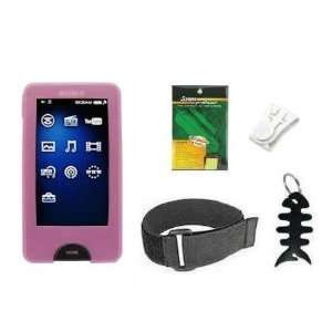    Player Includes Pink Silicone Skin Case + Belt Clip + Armband