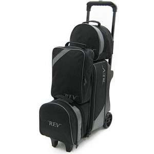 REV 2 3 4 Roller Option Black Bowling Bag by Elite  