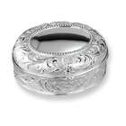 goldia Silver plated Hinged Lid Oval Jewelry Box