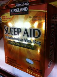 Kirkland Sleep Aid Doxylamine Succinate 25 mg   192 Tablets  