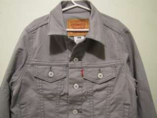   LEVIS Gray Cotton Jacket w/ Adjustable Waist, Sz Small, Large  