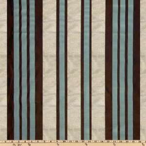  56 Wide Rialto Flocked Stripe Shantung Azure Fabric By 