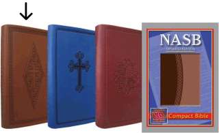NASB Compact Bible Brown Leather Like New American Standard NAS  
