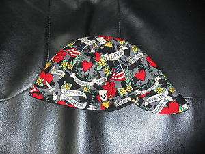Wendys Welding Hats With Tattoo Skulls Fabric New  