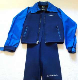 NEILL 2 Piece Wetsuit, Pants + Wetsuit Jacket mens M Black Excellent 