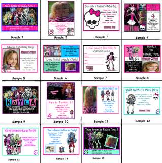 Monster High Invitations (10)  