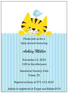 BIRDIE AND TIGER BABY SHOWER INVITATIONS  