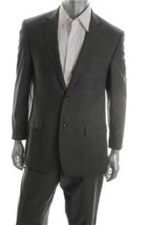 MICHAEL Michael Kors Mens 2 Button Suit Gray Wool 42R  