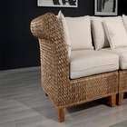 pegasus rattan wicker lounge chair in natural finish with cushions