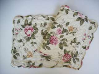 Victorian Heart Sage Rose Quilted Runner 13 x 36  
