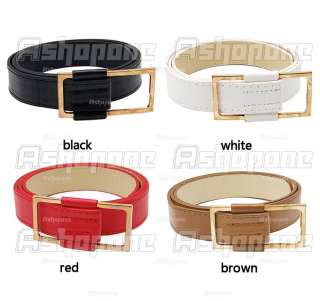 Mens Womens Classical Artificial Leather Buckle Belt 4 Colors  