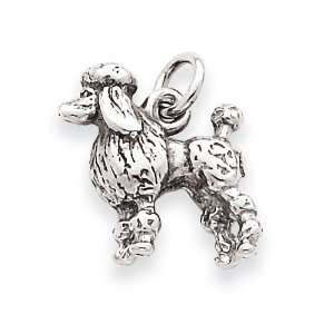    14k Gold White Gold Solid 3 Dimensional Poodle Charm Jewelry