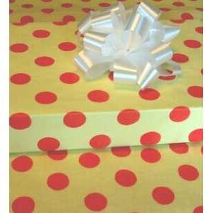  Yellow Polka Dot Gift Tissue Paper 10 Sheets Everything 
