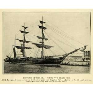   Omaha Naval Vessel Ship San Francisco Harbor   Original Halftone Print