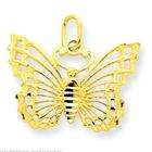 FindingKing 10K Yellow Gold Butterfly Charm Holder