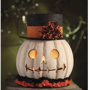 Bethany Lowe Halloween Pumpkin Ghost Container  