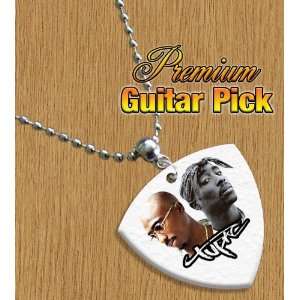  2pac Tupac Chain / Necklace Bass Guitar Pick Both Sides 