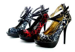 Leopard Print Pump Party/Ball/Prom Platform Sandals 5.5 High Heel 