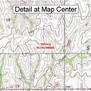   Map   Olsburg, Kansas (Folded/Waterproof)