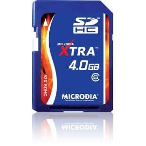    MICRODIA 4 GB SDHC Class 4 Flash Memory Card XTRA 52x Electronics