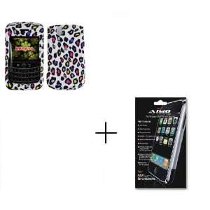  Color Leopard Hard Protector Case and Crystal Clear Screen Protector 