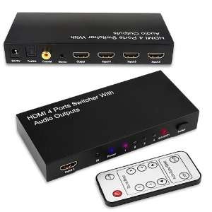  4 x 1 HDMI Mini Switch w/ Remote + Toslink / Coaxial Audio 