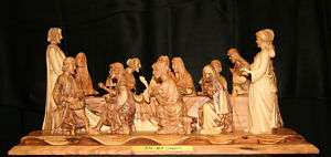 Olive Wood Carving Holy Land Last Supper Easter Gift  