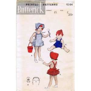  Butterick 6144 Vintage Sewing Pattern Toddlers Girls 