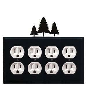 Pine Trees   Quad. Outlet Electric Cover 