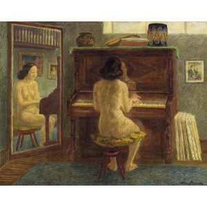 com Hand Made Oil Reproduction   John Sloan   32 x 26 inches   Piano 