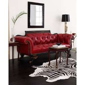  Old Hickory Tannery Red TuftedLeather Loveseat Everything 