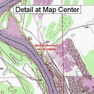 USGS Topographic Quadrangle Map   Montgomery North, Alabama (Folded 