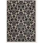 Couristan 53 x 76 Area Rug Damask Pattern in Grey and Black Color