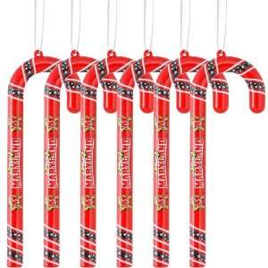  Maryland Terrapins 6 Pack Team Color Candy Cane Ornaments 