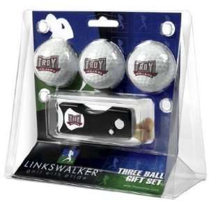  Troy State Trojans 3 Golf Ball Gift Pack w/ Spring Action 